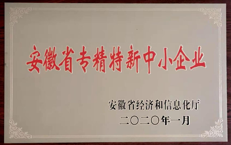 安徽省專(zhuān)精特新中小企業(yè)