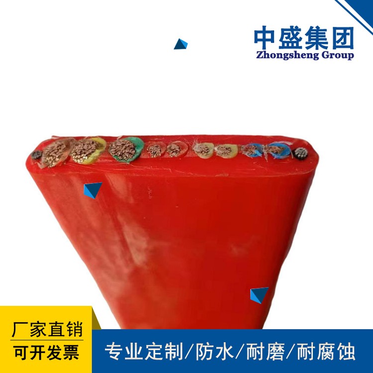 中盛電纜硅橡膠移動(dòng)用重型扁電纜YGCB 5*6
