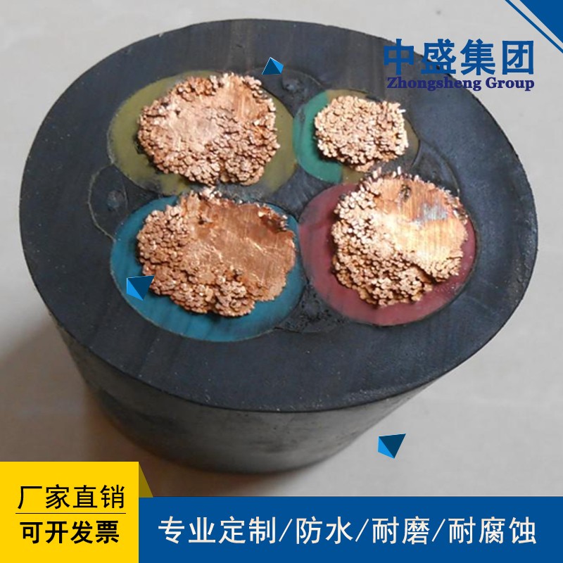 中盛野外用橡套重型橡套耐油軟電纜 YCW 10*1.5